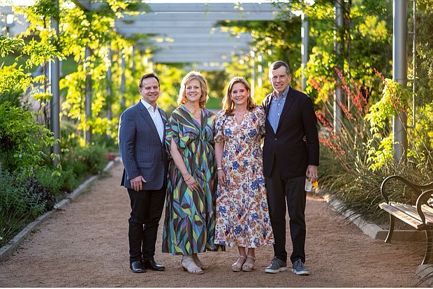 Yellowstone Schools 2024 Party in the Park Honorees Brad and Janet Childers, and Anne and Les Csorba.