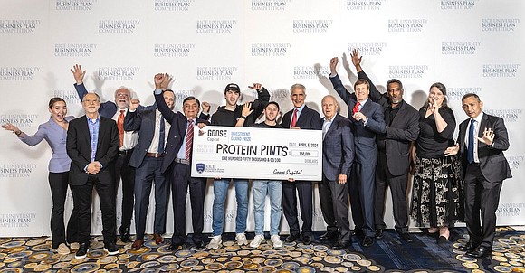 Ice cream company Protein Pints took home the grand prize at the 2024 Rice Business Plan Competition (RBPC) April 6 …