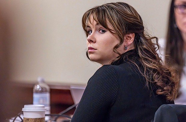 Hannah Gutierrez-Reed, here on March 6, was sentenced by a New Mexico judge to 18 months in prison Monday.
Mandatory Credit:	Luis Sánchez Saturno/Santa Fe New Mexican/Pool/AP via CNN Newsource