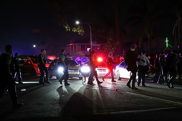 Police respond after a reported stabbing at Christ The Good Shepherd Church in Sydney, Monday, April 15.
Mandatory Credit:	Paul Braven/AAP Image/Reuters via CNN Newsource
