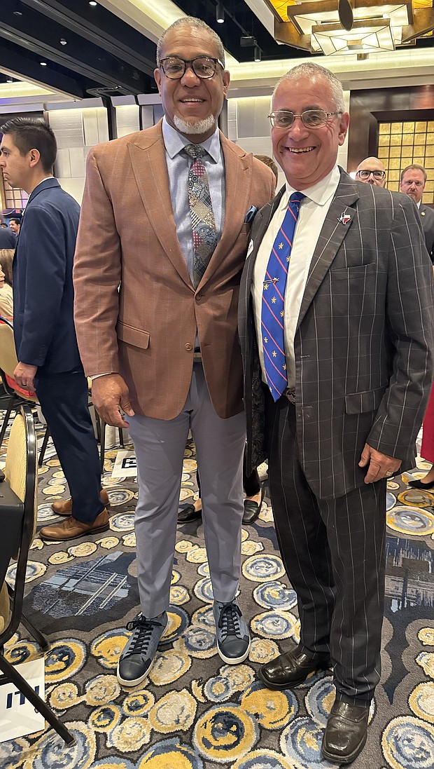 State Rep. Jarvis Johnson and Burt Levine