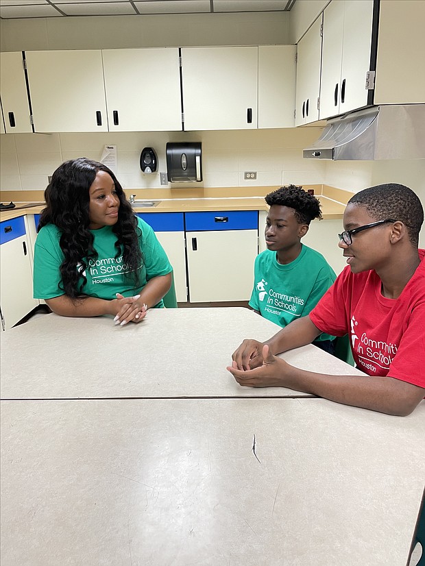 Students receive support on campus/Photo credit: Courtesy of Communities In Schools of Houston.