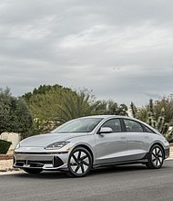 The IONIQ 6 is photographed in Scottsdale, Ariz., on March 28, 2022.