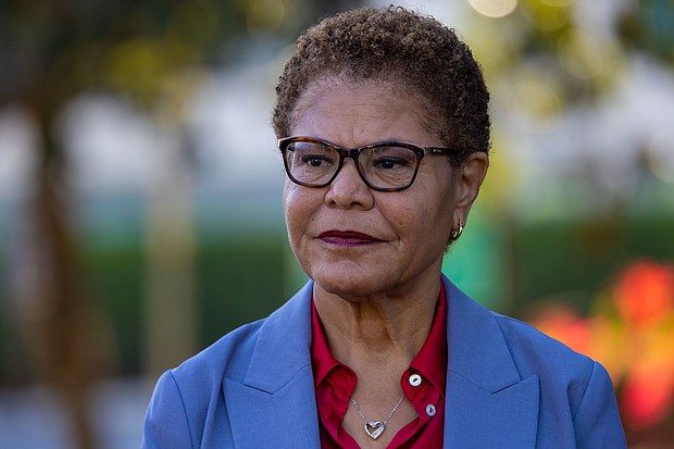 The home of Mayor Karen Bass was broken into Sunday morning, police said.
Mandatory Credit:	Irfan Khan/Los Angeles Times/Getty Images/File via CNN Newsource