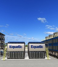 A rendering of the Equatic's carbon dioxide removal plant currently under construction in Singapore.
Mandatory Credit:	Equatic via CNN Newsource