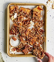 Siva’s take on matzo crunch is a sweet and salty snack.
Mandatory Credit:	Micah Siva via CNN Newsource