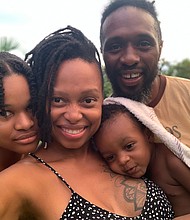 Kema Ward-Hopper in Costa Rica with husband Nicholas, daughter Aaralyn, and son Nicolai.
Mandatory Credit:	Kema C. Ward via CNN Newsource