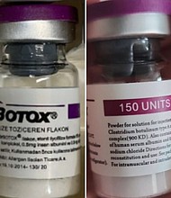 Consumers should report suspected counterfeit Botox products to FDA at 800-551-3989, according to the agency.
Mandatory Credit:	FDA via CNN Newsource