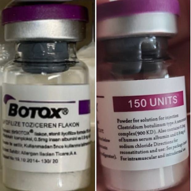 Consumers should report suspected counterfeit Botox products to FDA at 800-551-3989, according to the agency.
Mandatory Credit:	FDA via CNN Newsource