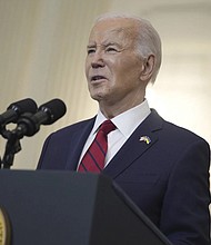 Calling it “a good day for world peace,” President Biden signed into law the $95 billion war aid measure that includes assistance for Ukraine, Israel, Taiwan and other allies, marking an end to the long, painful battle with Republicans in Congress.