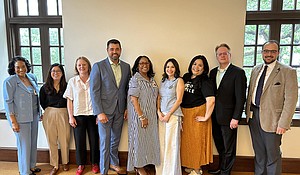 Nicolas Jimenez, Chair, with supporters of the Houston Library Foundation Board