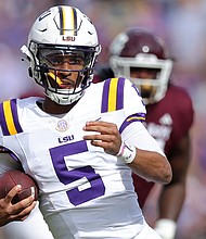 Daniels was the 2023 Heisman Trophy winner after an excellent season with the LSU Tigers.
Mandatory Credit:	Jonathan Bachman/Getty Images via CNN Newsource
