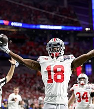 Harrison Jr. was described by Ohio State as "the most decorated wide receiver" in the school's history.
Mandatory Credit:	Carmen Mandato/Getty Images via CNN Newsource
