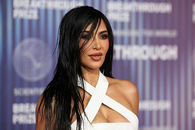 Kim Kardashian attends the Breakthrough Prize awards in Los Angeles. Kardashian is expected to join Vice President Kamala Harris at the White House on Thursday for a roundtable to discuss pardons.
Mandatory Credit:	Mario Anzuoni/Reuters via CNN Newsource