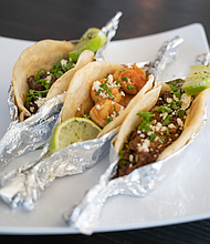 The Savoy’s scratch-made Beef, Chicken, and Veggie Tacos are just $5 for Cinco de Mayo on May 5th./Photos: Noah Dawlearn