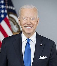 President Joe Biden poses for his official portrait Wednesday, March 3, 2021, in the Library of the White House. (Official White House Photo by Adam Schultz)