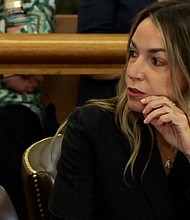 Karen Read is seen during opening statements in her trial on Monday, April 29, in Dedham, Massachusetts.
Mandatory Credit:	Pool/Court TV via CNN Newsource
