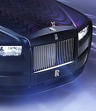 The Rolls-Royce Phantom Syntopia's has glass flecks to create sparkling designs.
Mandatory Credit:	Rolls-Royce via CNN Newsource