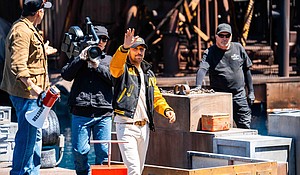 Ryan Gosling surprises guests on Saturday at Universal Studios Hollywood.
Mandatory Credit:	Universal Studios Hollywood via CNN Newsource