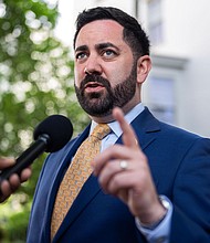 Rep. Mike Lawler leaves a meeting of the House Republican Conference at the Capitol Hill Club on April 30. The House is expected to vote Wednesday on the bipartisan Antisemitism Awareness Act.
Mandatory Credit:	Tom Williams/CQ Roll Call/Sipa USA via CNN Newsource