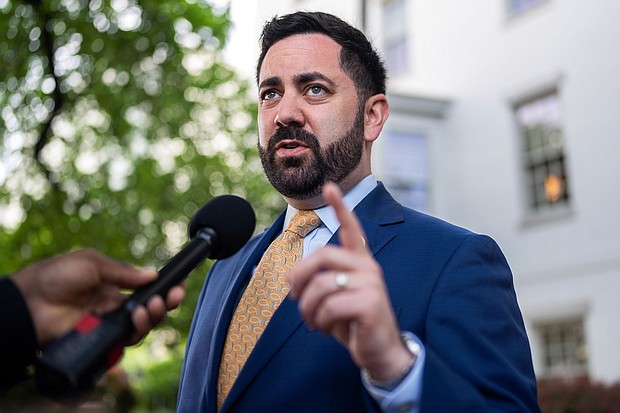 Rep. Mike Lawler leaves a meeting of the House Republican Conference at the Capitol Hill Club on April 30. The House is expected to vote Wednesday on the bipartisan Antisemitism Awareness Act.
Mandatory Credit:	Tom Williams/CQ Roll Call/Sipa USA via CNN Newsource