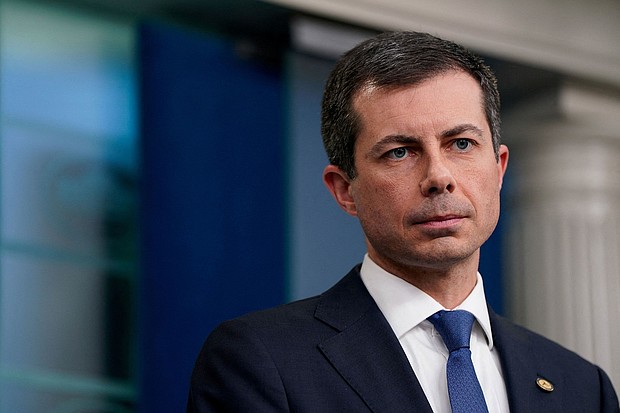 Transportation Secretary Pete Buttigieg on April 26 joined Black mayors from across the nation to preview the work his department is doing to bring transportation projects to their communities to correct historic wrongs.
Mandatory Credit: