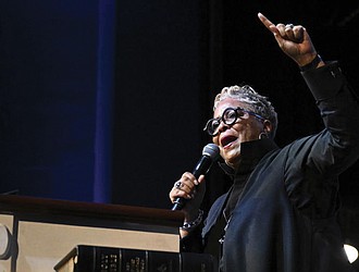 The Rev. Gina Stewart preaches during church service at Rankin Chapel last month in Washington. Throughout its long history, the Black Church in America has, for the most part, been a patriarchal institution. Now, more Black women are taking on high-profile leadership roles.