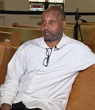 Clarence McCallister, who was filming the service, leapt from his seat, over a banister and tackled Polite.
Mandatory Credit:	WTAE via CNN Newsource