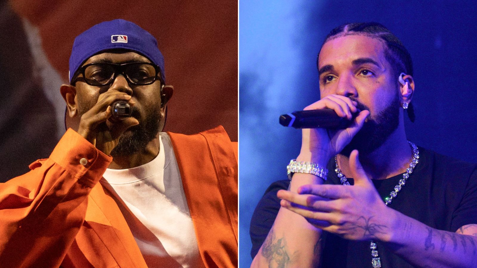 Kendrick Lamar And Drake Gave Us An Epic Hip Hop Beef Weekend Here S   Kendrick Lamar Drake Split.JPG