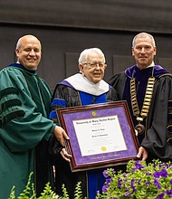 Dr. Wallace E. Davis with Dr. John Vassar and Dr. Randy O'Rear