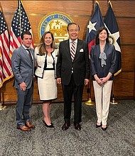 Houston First Board of Directors: Michael Heckman, Houston First president and CEO, Nicki Keenan, Wea H. Lee and Roxann Neumann.
