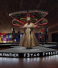 The costume of Queen Ramonda, as played by actress Angela Bassett in the film “Black Panther,”will be
displayed at the “Ruth E. Carter: Afrofuturism in Costume Design” exhibition at Jamestown Settlement.