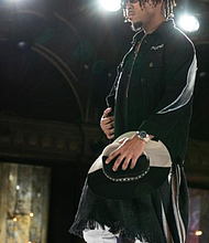 Yung Wylin walks the runway for Potro NYFW (2/10/24-Getty Images)