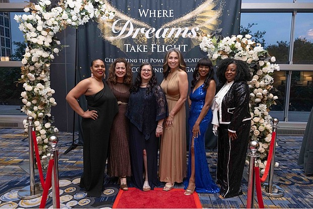 From left, LaShelle Vernon, CEO of Mylestone Development & Management Company, Geovanna White, YG Collaborations, Kristina Perez, HCC Foundation, Yvette Valdenegro, YG Collaborations, Misha McClure, Comcast – Texas and Dorita Hatchett, Dorita Hatchett LLC
