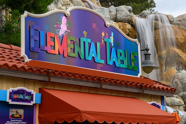 Guests can enjoy Pixar-themed eats at Elemental Table marketplace inspired by Disney and Pixar’s “Elemental” at Disney California Adventure Park, Anaheim, Calif., through Pixar Fest, which ends Aug. 4, 2024. (Richard Harbaugh/Disneyland Resort)