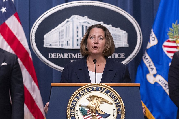 Deputy Attorney General Lisa Monaco speaks at a Justice Department news conference on January 18, 2023 in Washington.
Mandatory Credit:	Nathan Howard/AP via CNN Newsource