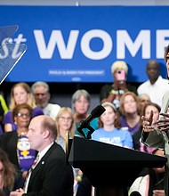 Vice President Kamala Harris speaks about abortion restrictions at an event in Jacksonville, Florida, on May 1.
Mandatory Credit:	John Raoux/AP via CNN Newsource