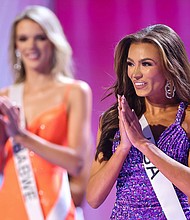 Voigt at the 72nd Miss Universe Competition in San Salvador in November.
Mandatory Credit:	Hector Vivas/Getty Images via CNN Newsource