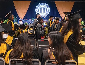 Over 100 Virginia Commonwealth University graduates walk out May 11 as Gov.
Glenn Youngkin delivers his 2024 Commencement address at the Greater Richmond
Convention Center.