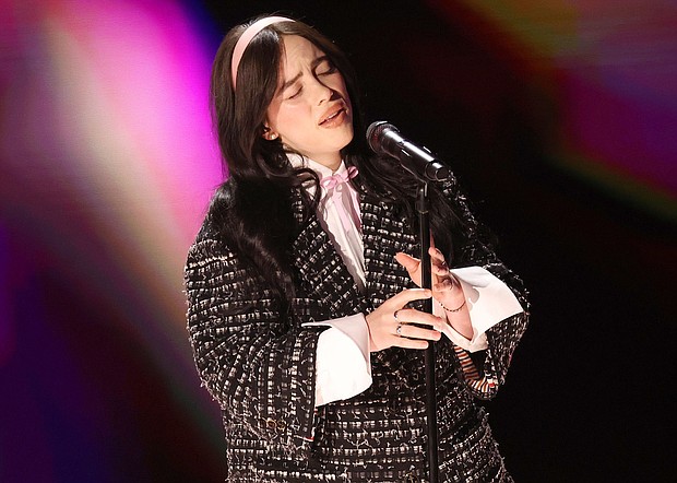 Billie Eilish performing at the 2024 Oscars in Hollywood in March.
Mandatory Credit:	Rich Polk/Variety/Getty Images via CNN Newsource