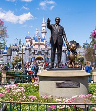 Walt Disney and Mickey Mouse are depicted in the 'Partners' statue at Disneyland in Anaheim, California.
Mandatory Credit:	AaronP/Bauer-Griffin/GC Images/Getty Images via CNN Newsource