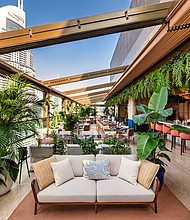 Residents of Discovery Dunes also have access to Discovery Downtown, pictured, an exclusive rooftop private members club located at the Edition Hotel, neighboring the Burj Khalifa, the world's tallest building.
Mandatory Credit:	Discovery Land Company via CNN Newsource