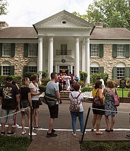The future of Graceland, Elvis Presley’s historic Memphis home, could be determined in court on May 22.
Mandatory Credit:	Brandon Dill/AP/File via CNN Newsource