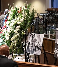 Mourners pay their respects for The Rev. William “Bill” Lawson in the sanctuary of the original Wheeler Avenue Baptist Church on Thursday, May 23, 2024 in Houston. Known for being a “Houston’s Pastor,” Lawson was the founding pastor of Wheeler Avenue Baptist Church who helped lead the Houston’s racial desegregation in the 1960s and continued to be a civil rights leader and spiritual guide throughout his life. He retired from the pulpit in 2004, but remained active in the church until his death on May 14 at age 95.