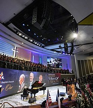 The Gospel is read during the celebration of life services for The Rev. William “Bill” Lawson on Friday, May 24, 2024 in Houston. Known for being a “Houston’s Pastor,” Lawson was the founding pastor of Wheeler Avenue Baptist Church who helped lead the Houston’s racial desegregation in the 1960s and continued to be a civil rights leader and spiritual guide throughout his life. He retired from the pulpit in 2004, but remained active in the church until his death on May 14 at age 95.