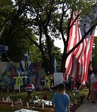 The memorial set up on Fort Armistead Road also hit a milestone on Saturday: a final vigil. The artist who helped start the memorial is now trying to find it a permanent home.
Mandatory Credit:	WJZ via CNN Newsource