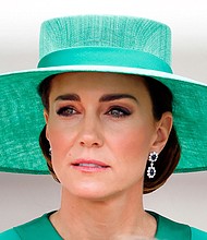 Catherine, Princess of Wales, pictured at last year's Trooping the Colour event in June 2023. Kate will not be returning to royal duties as she continues her treatment for cancer.
Mandatory Credit:	Max Mumby/Indigo/Getty Images via CNN Newsource
