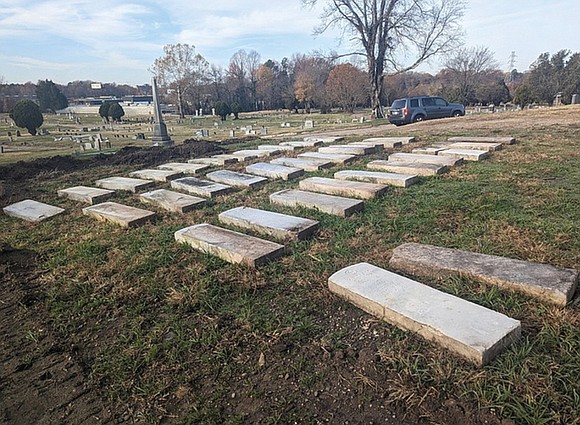 A state historical marker honoring Woodland Cemetery, the resting place for many prominent figures in Richmond’s African American community from …