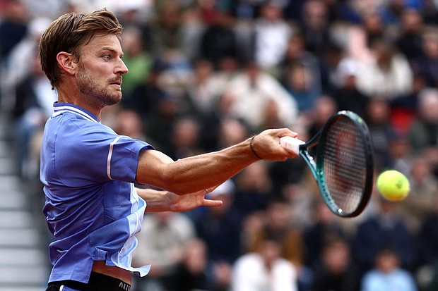 Goffin said a spectator spat gum at him during his first round victory over Giovanni Mpetshi Perricard.
Mandatory Credit:	Stephanie Lecocq/Reuters via CNN Newsource