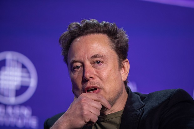 Elon Musk, co-founder of Tesla and SpaceX and owner of X, is seen here at a conference in May. Musk and the Tesla board are facing a shareholder suit over his sale of $7.5 billion worth of Tesla shares in late 2022.
Mandatory Credit:	Apu Gomes/Getty Images via CNN Newsource